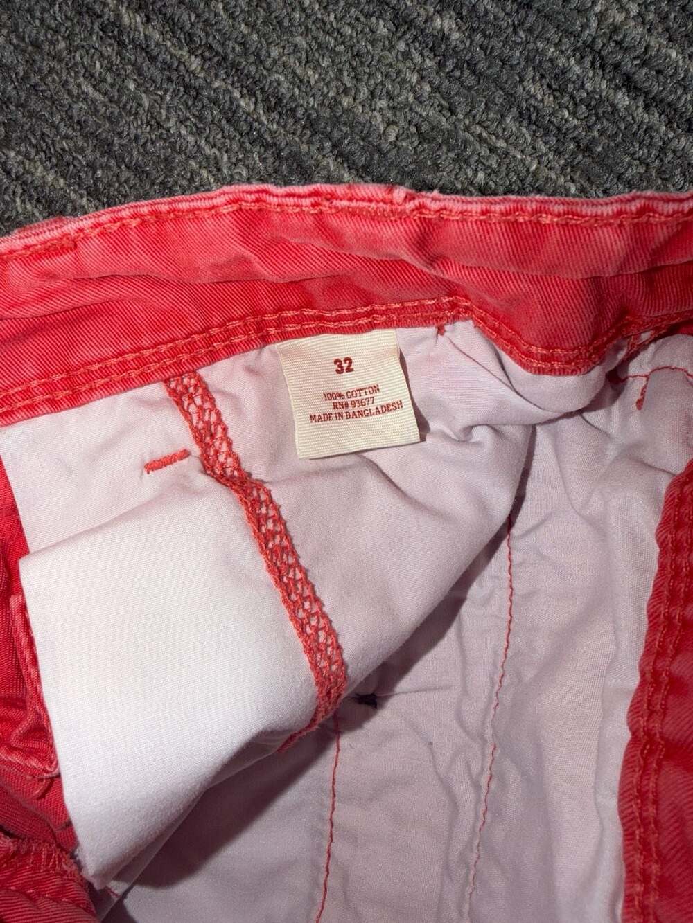 Arizona Jean Co. Salmon Pink Ultimate Chino Shorts Size 32 - Picture 4 of 5